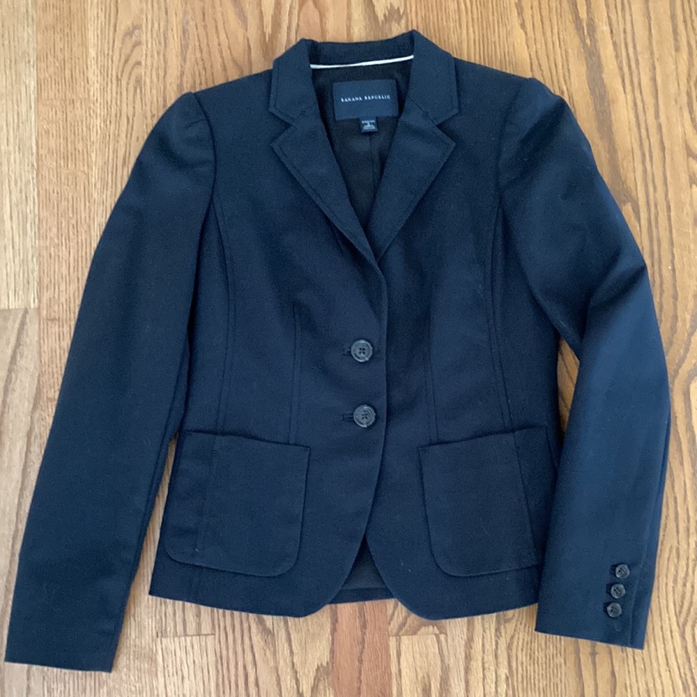 Banana Republic Stretch Fitted Suit Jacket